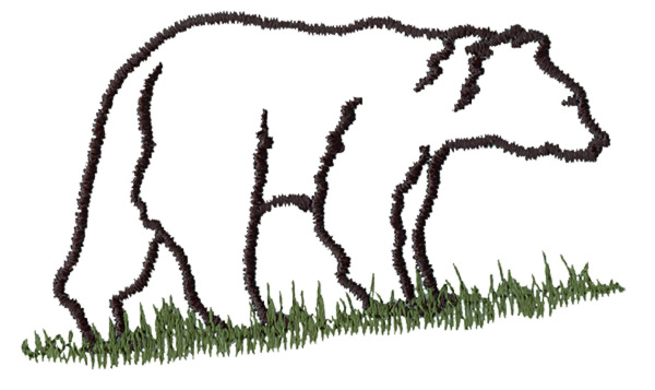 600x357 Bear Outline Embroidery Designs, Machine Embroidery Designs