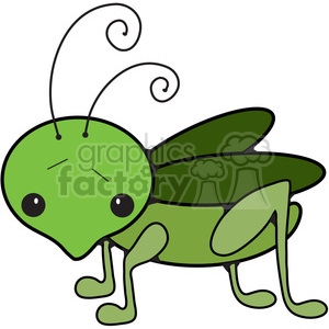 300x300 Royalty Free Cartoon Grasshopper 387271 Vector Clip Art Image