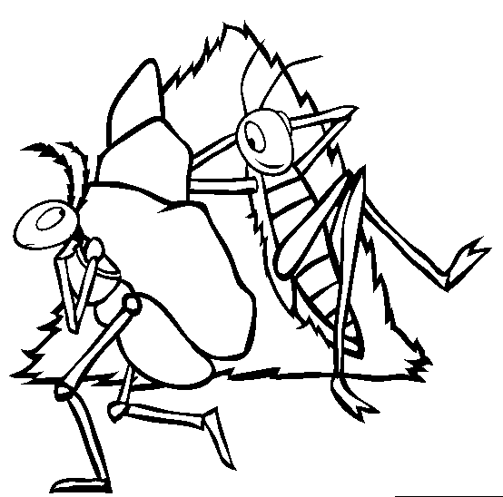554x548 Ant And Grasshopper Clip Art Cliparts