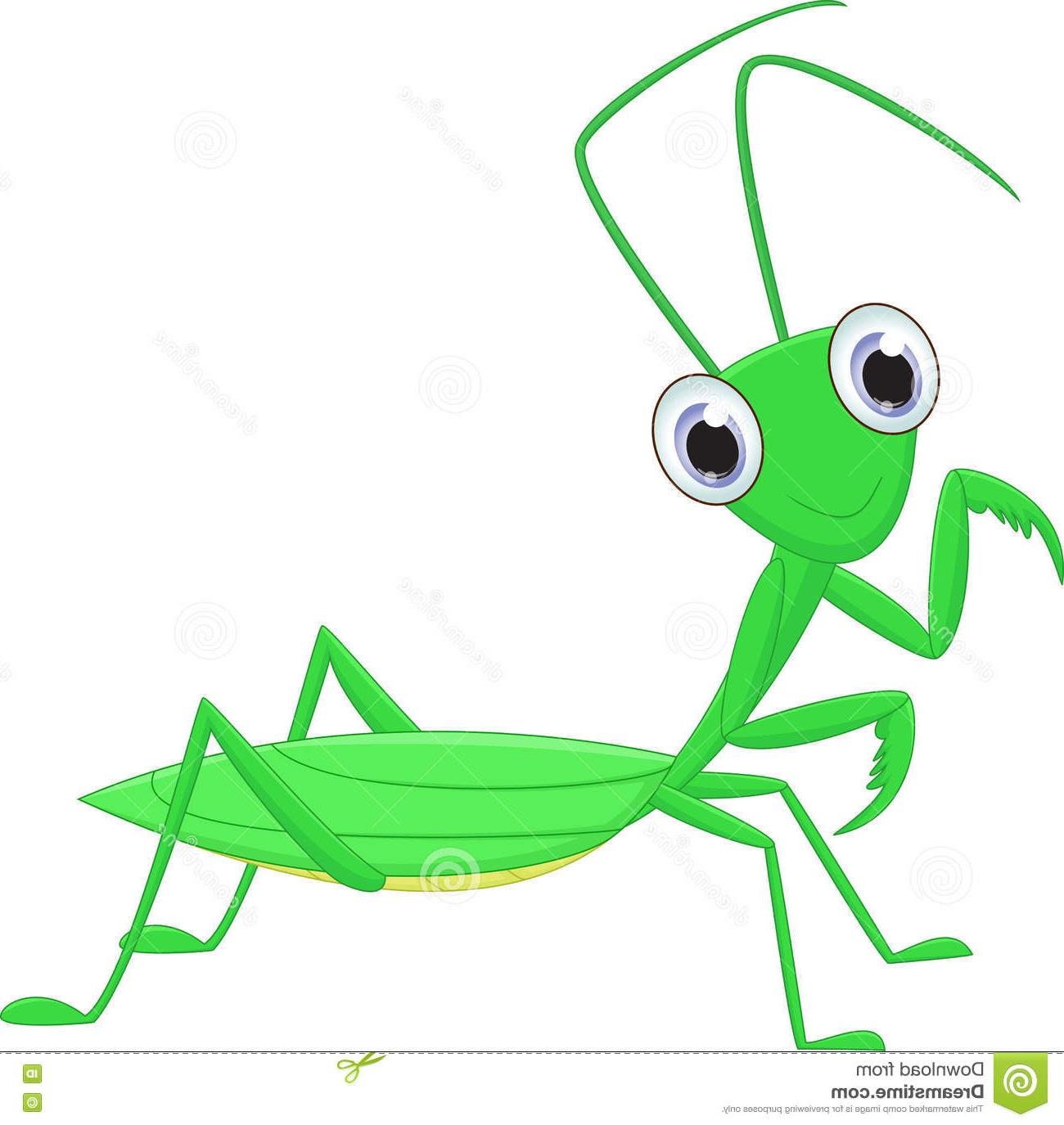 1300x1375 Best Free Cute Praying Mantis Grasshopper Cartoon Vector