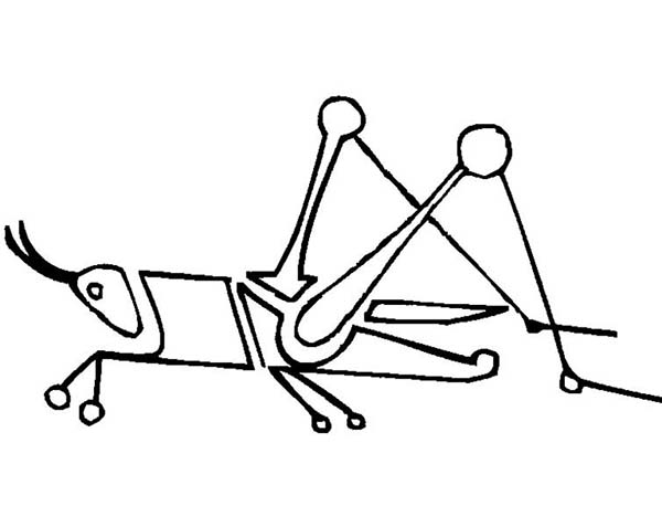 600x477 Awesome Grasshopper Coloring Page