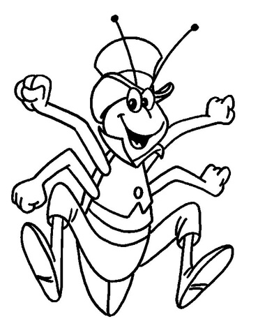 370x480 Happy Grasshopper Coloring Page Free Printable Coloring Pages