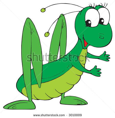 450x461 Grasshopper Cartoon Characters Grasshopper Stock Vector 3010009