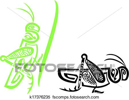 450x348 Clipart Of Grasshopper K17376235