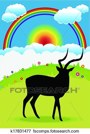 318x470 Clip Art Of Antelope