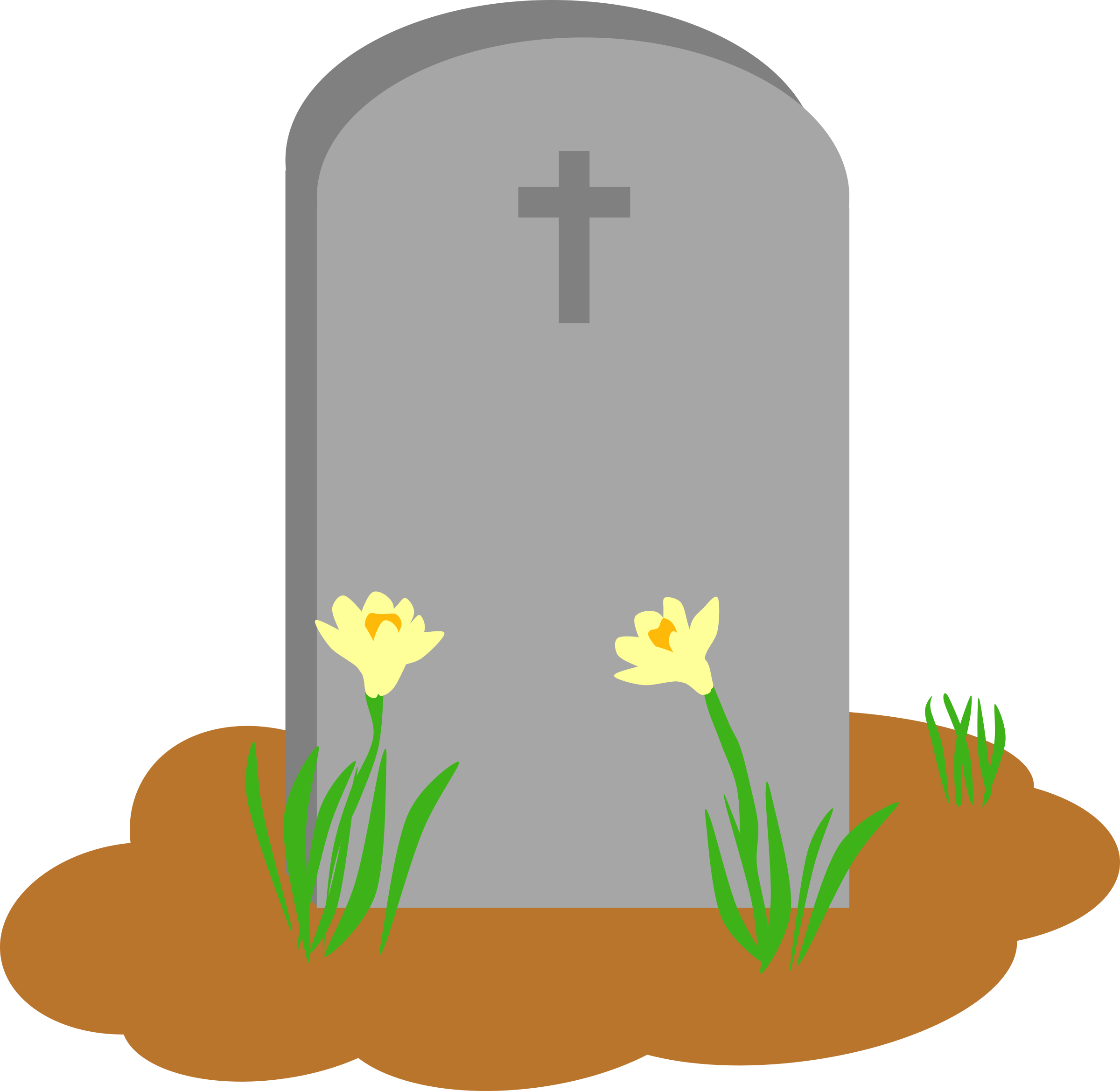 2400x2338 Grave Clipart Vector