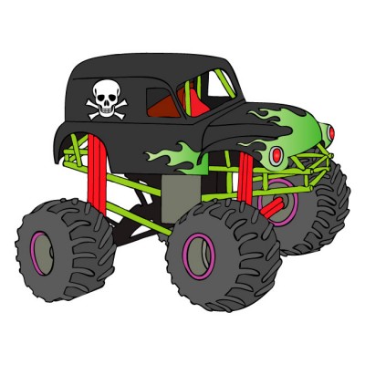 400x400 Monster Truck Free Clipart 2