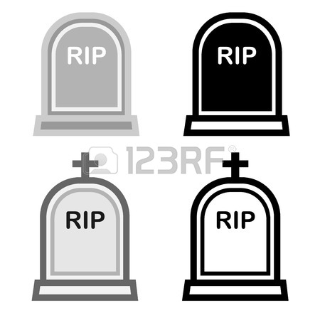 450x450 Grey Halloween Gravestone With Abbreviation Rest In Peace Royalty