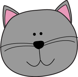 260x258 Gray Cat Head Clip Art