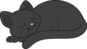 300x171 Black Cat Clipart Image