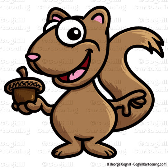 540x540 Dark Gray Squirrel Clip Art