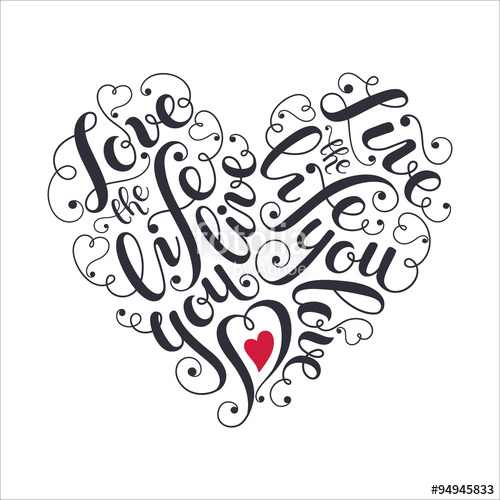 500x500 Inspiring Poster Concept. Motivational Lettering. Love The Life