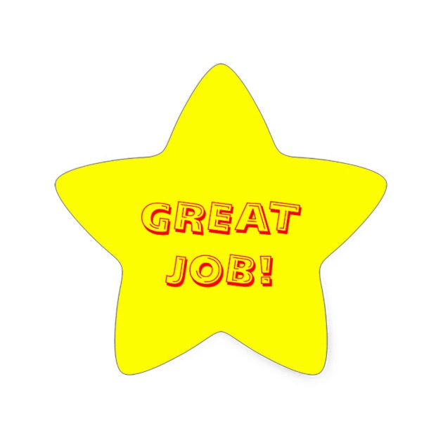 630x630 Great Job Star Sticker