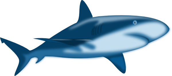 600x266 Great White Shark Clip Art
