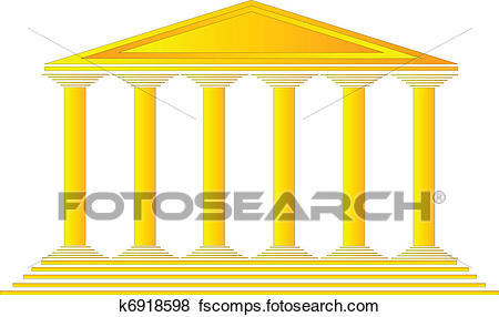 450x286 Clip Art Of Greek Temple K6918598