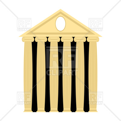 400x400 Ancient Greek Temple Royalty Free Vector Clip Art Image