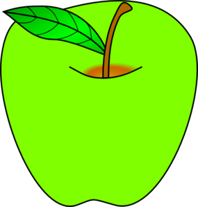 285x298 Green Apple Clip Art