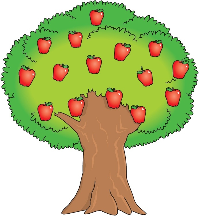 690x750 Green Apple Tree Clipart Letters Example