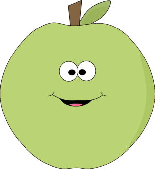 316x344 Green Happy Face Apple Clip Art
