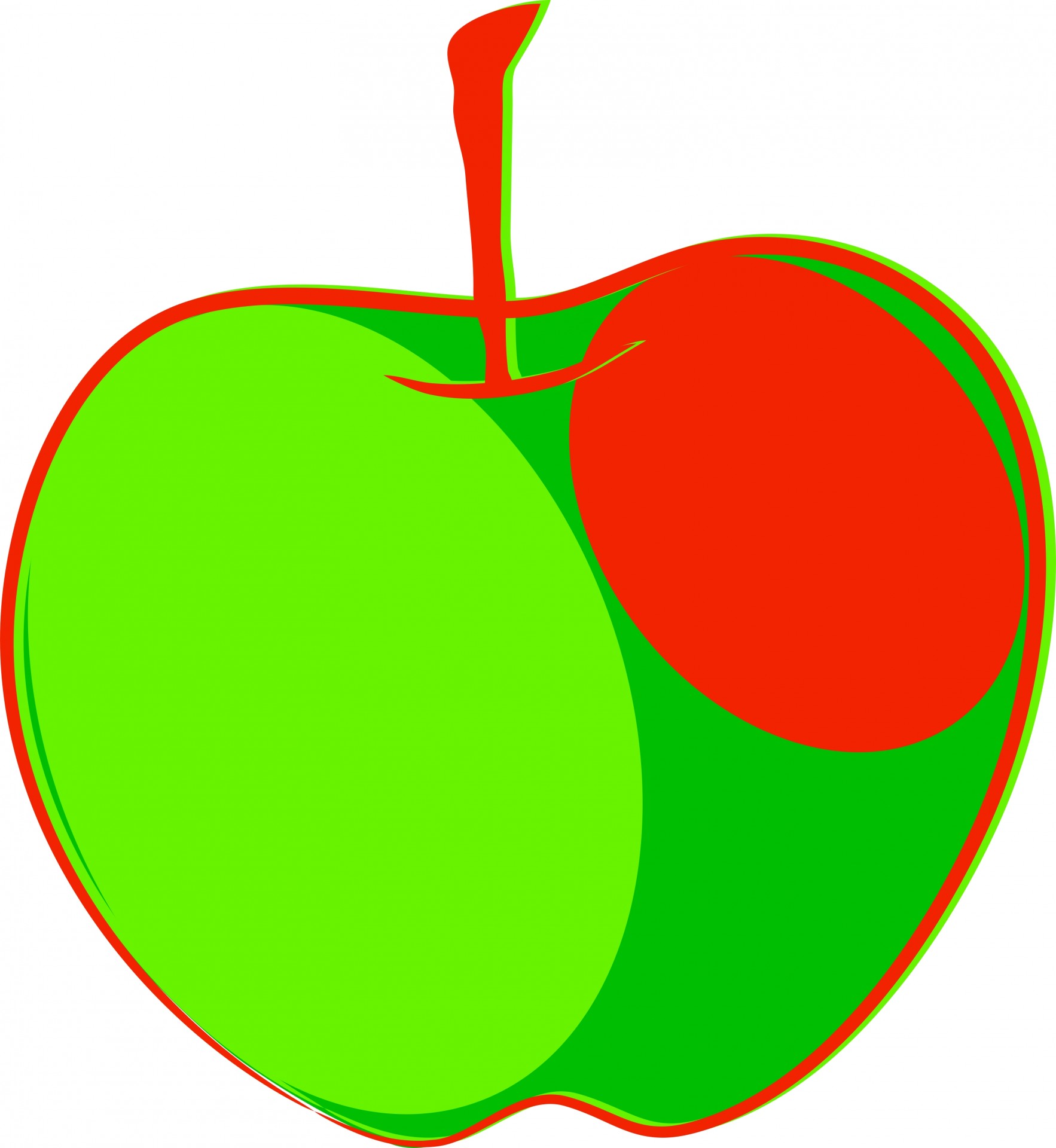 1766x1920 Green Amp Red Apple Clipart Free Stock Photo
