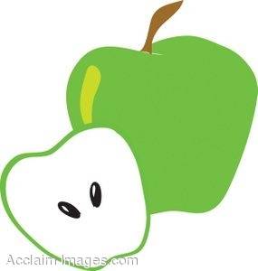 285x300 Green Apple Clipart Image