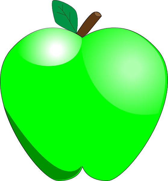 558x599 Green Apple Clip Art Tumundografico 2