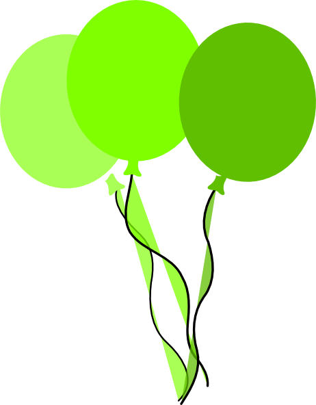 462x592 Green Party Balloons Clip Art