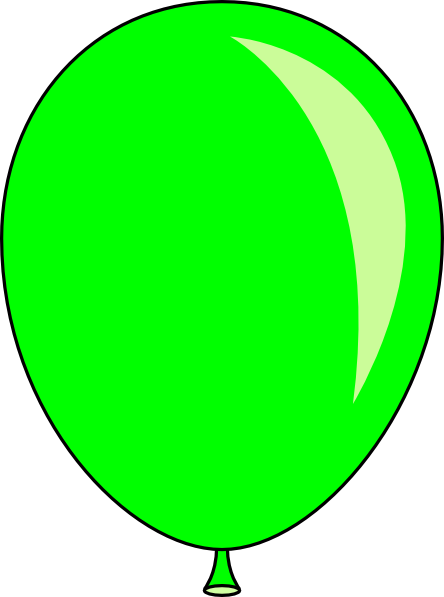 444x597 New Green Balloon Clip Art