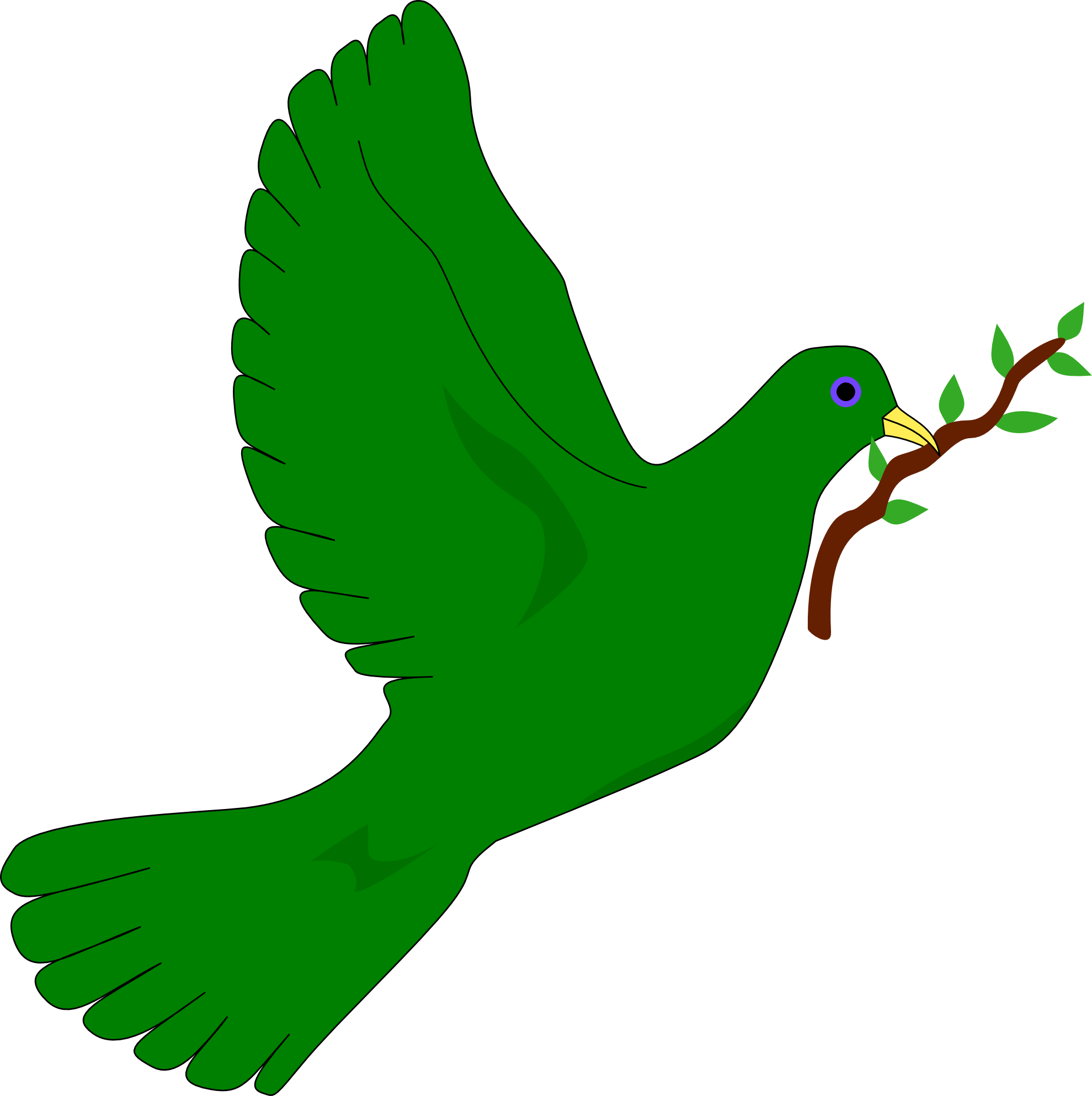 1979x1986 Dove Clipart Green