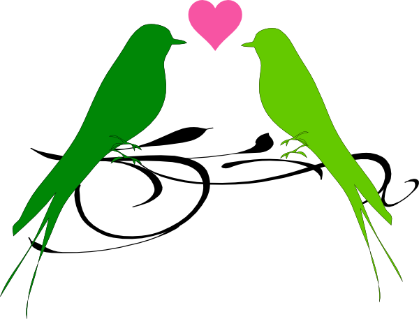 600x457 Love Birds Clip Art