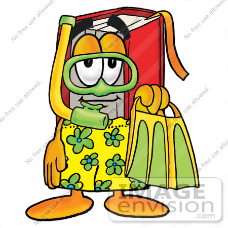 450x450 Clip Art Graphic Of A Book Cartoon Character In Green And Yellow