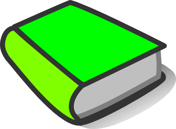 600x441 Green Book Reading Clip Art