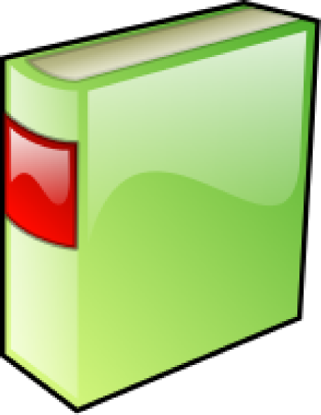 462x597 Green Hard Covered Book Clip Art