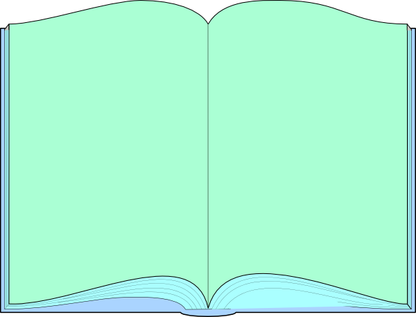 600x457 Green Open Book Clip Art
