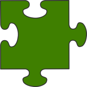 300x300 Green Border Puzzle Piece Clip Art