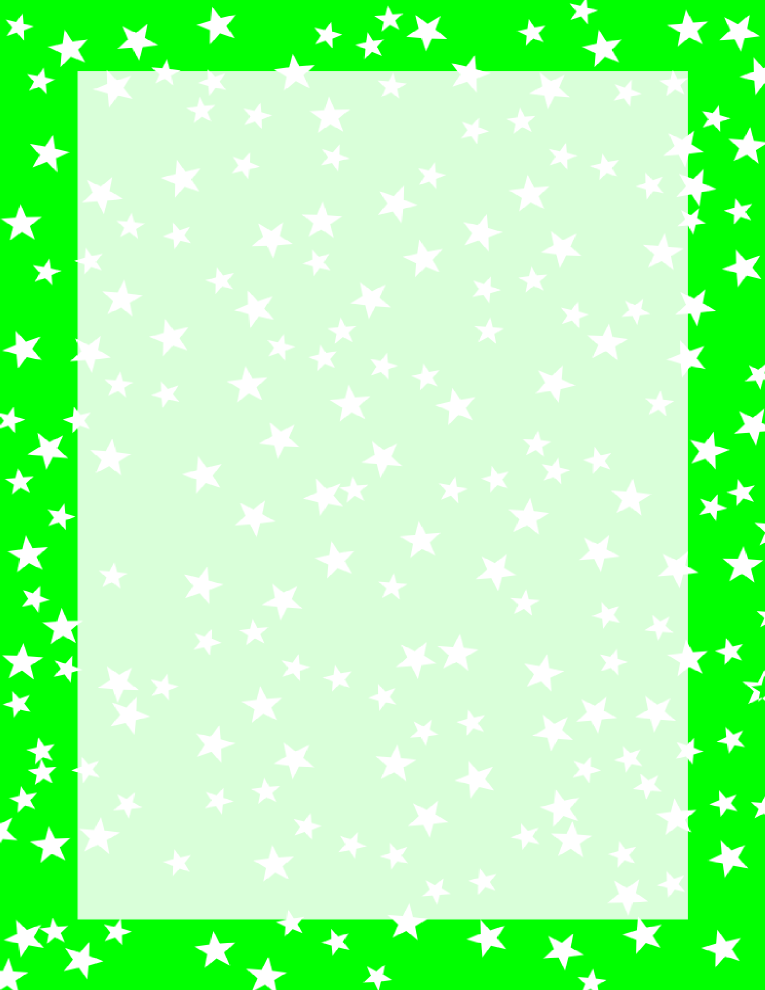 765x990 Green And White Stars Border Free Borders And Clip