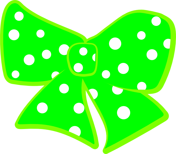 600x524 Bow With Polka Dots Clip Art