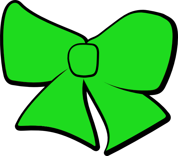 600x524 Green Bow Clip Art