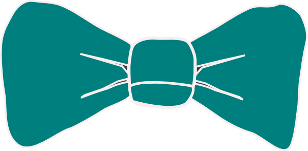 600x294 Teal Bow Tie Clip Art