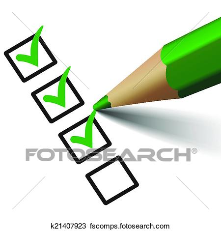 450x470 Clipart Of Vector Check Mark Symbol On Checklist K21407923