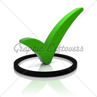 325x325 Green Tick Symbol Gl Stock Images