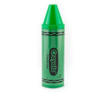 355x323 Green Crayola Crayon Tin 12 Piggy Bank With 8 Crayons, Money