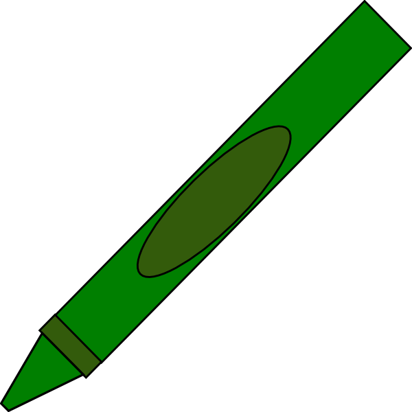 600x600 Totetude Green Crayon Clip Art