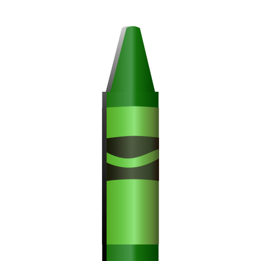 512x512 Green Crayon, Crayon2 Icon