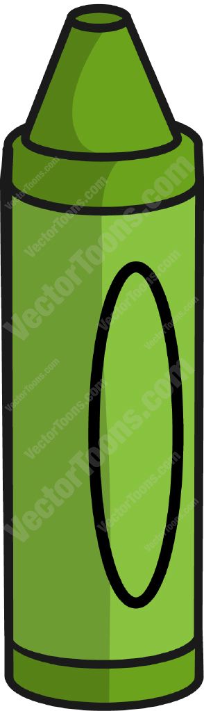 294x1023 Green Crayon Cartoon Clipart