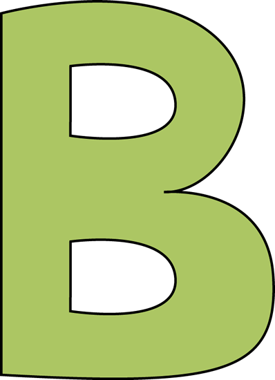 398x550 Green Letter B Clip Art