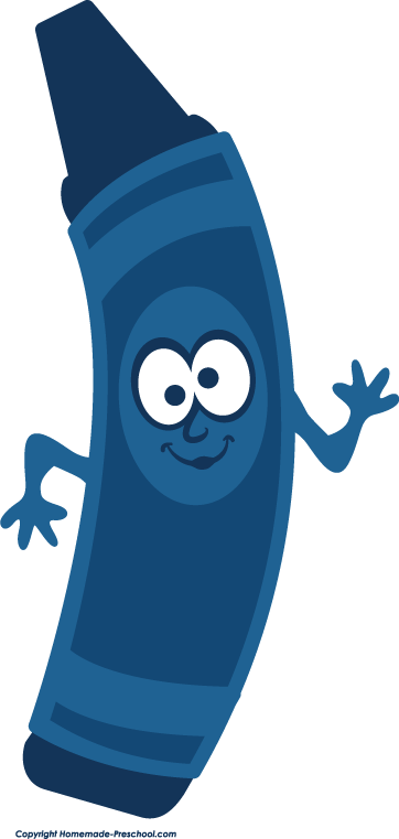 362x761 Blue Crayon Clipart