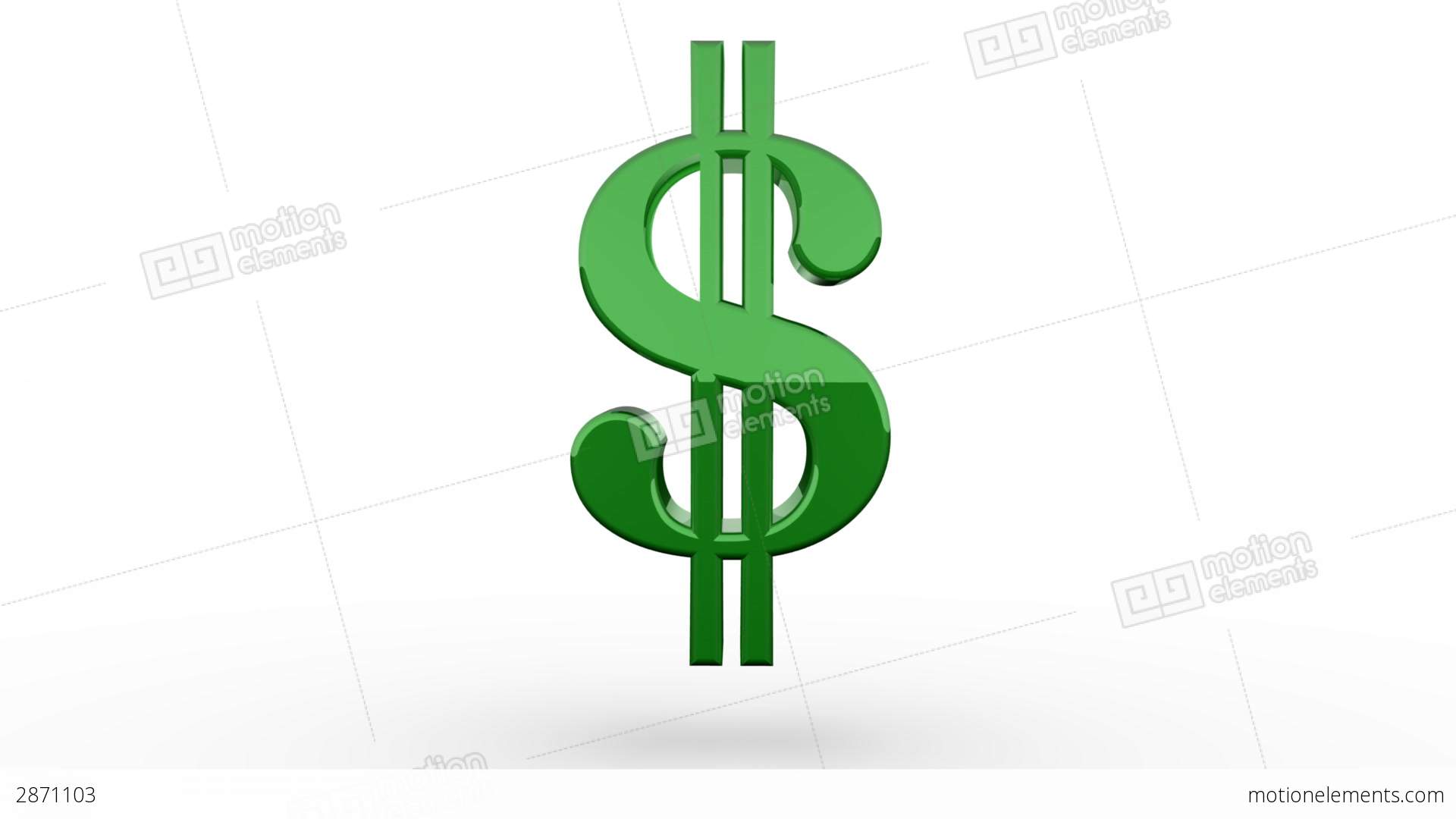 1920x1080 Green Dollar Sign Bouncing Stock Animation 2871103