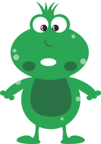 207x296 Green Frog Cartoon Clip Art