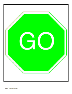 281x364 Printable Go Sign
